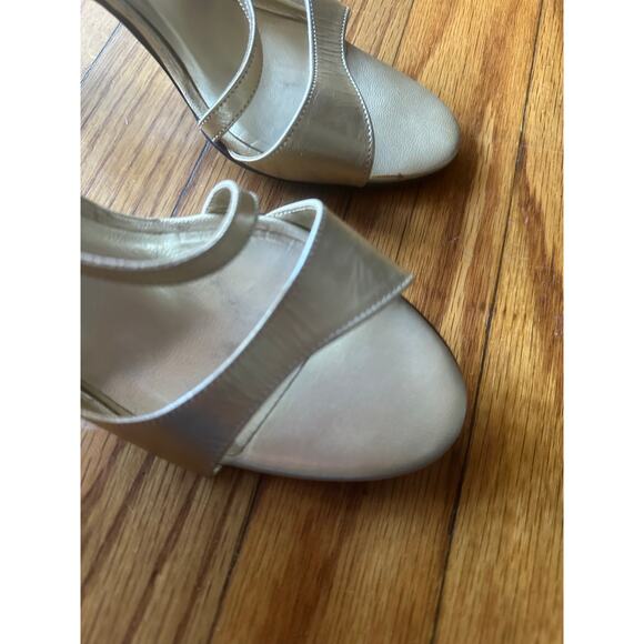 Anne Klein Gold Slingback Heels | Low Heel Dress Shoes | Women’s - Picture 2 of 9